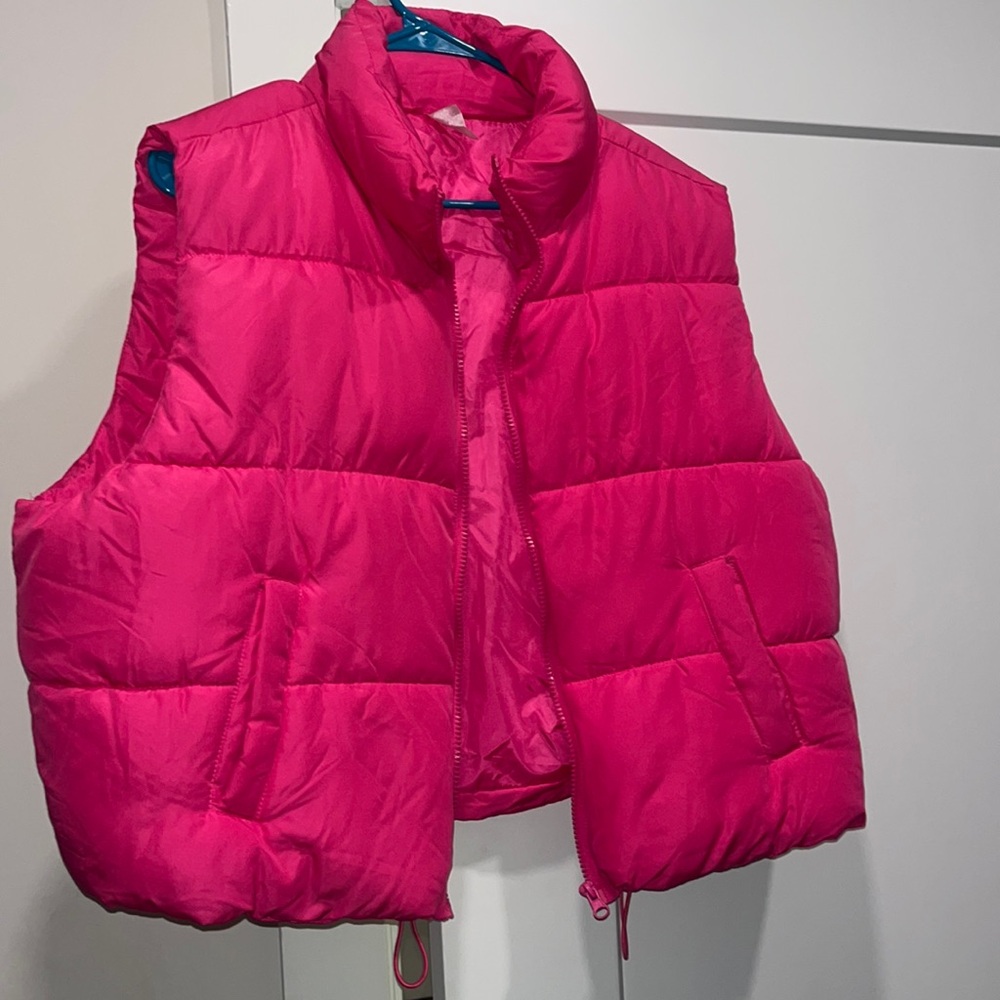 Hot pink bubble vest